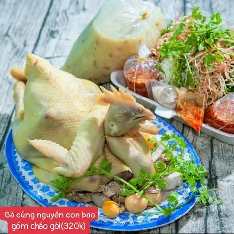 Hình ảnh Gà Nguyên Con (có cháo+gỏi+lòng)