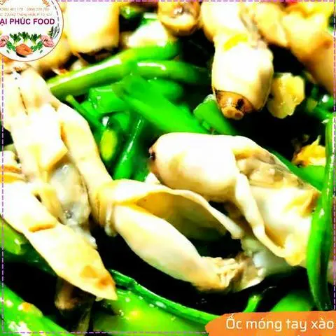 Hình ảnh Ốc móng tay xào rau muống