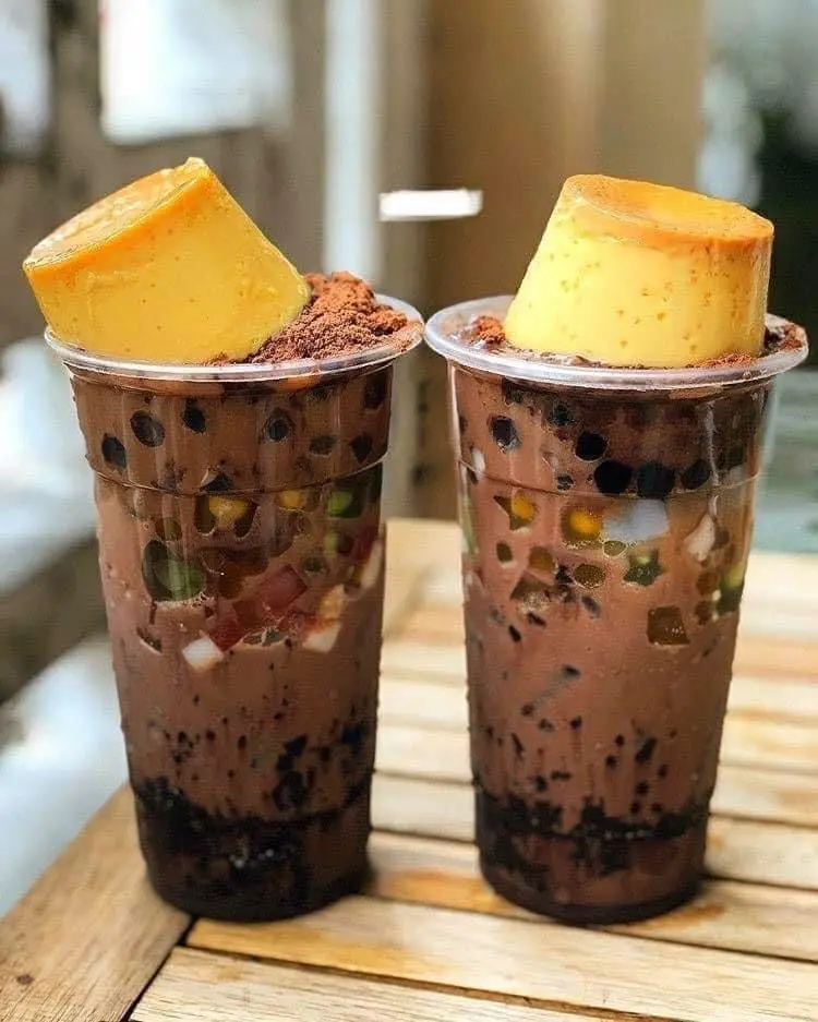 Hình ảnh Milo dầm bánh Flan (size M)