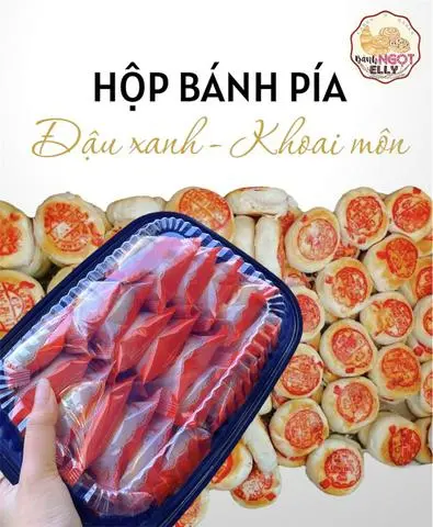 Hình ảnh HỘP 20 BÁNH PÍA MINI VỊ ĐẬU XANH - KHOAI MÔN