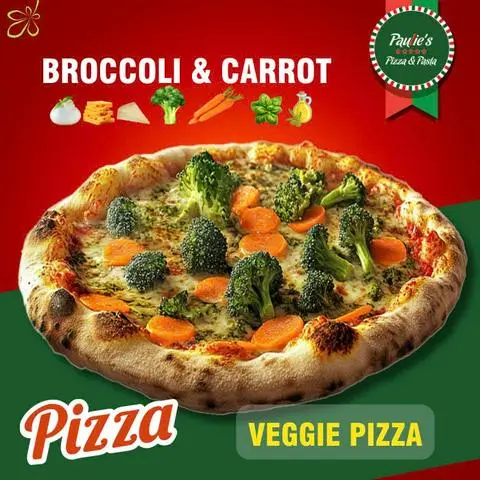 Hình ảnh Pizza Súp Lơ & Cà Rốt | Broccoli & Carot Pizza