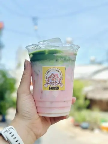 Hình ảnh Matcha rose latte