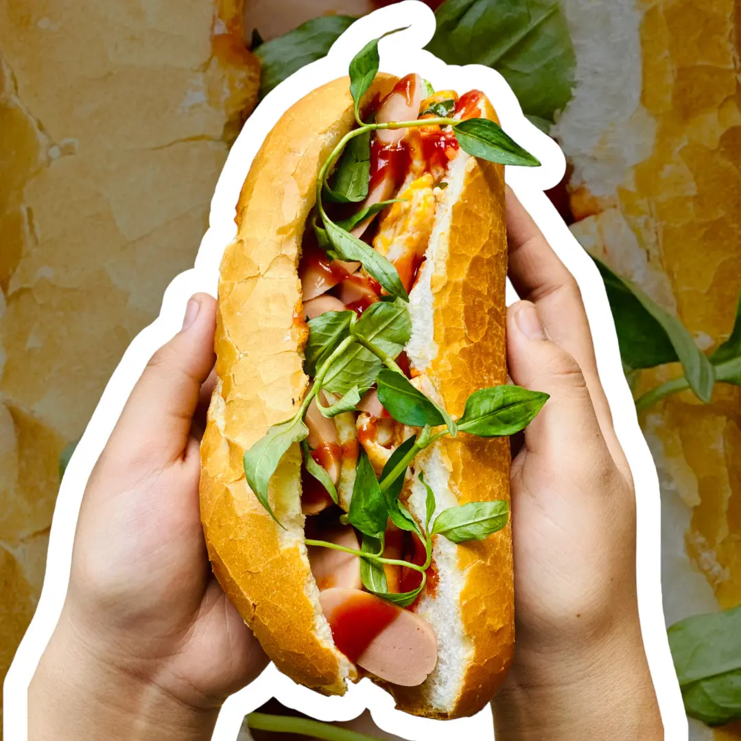 Hình ảnh Bánh mì xúc xích trứng