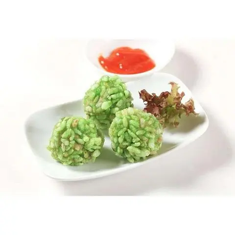 Hình ảnh chả cá tẩm cốm xanh 3 viên
