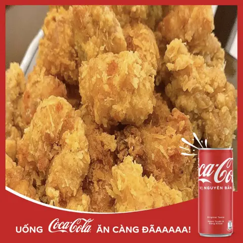 Hình ảnh gà viên chiên giòn + coca