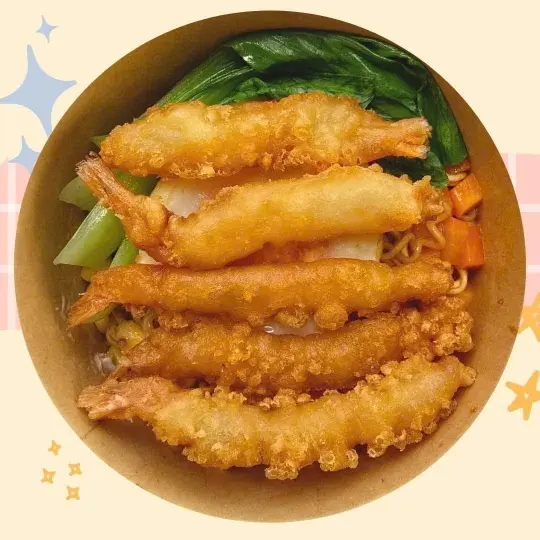 Hình ảnh Mì Trộn Tôm Tẩm Bột Chiên Giòn