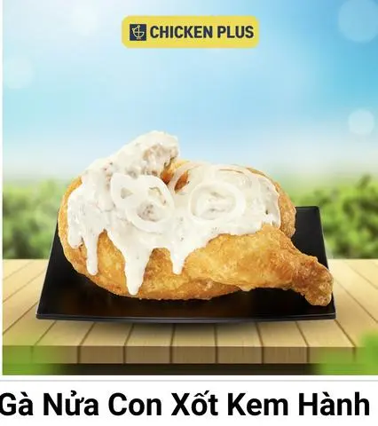 Hình ảnh Gà nửa con sốt Kem Hành (creamy onion)