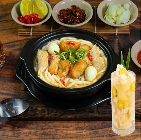 Hình ảnh ⭐️Combo Bánh Canh Cá Lóc Chiên + Ly Trà Mãng Cầu