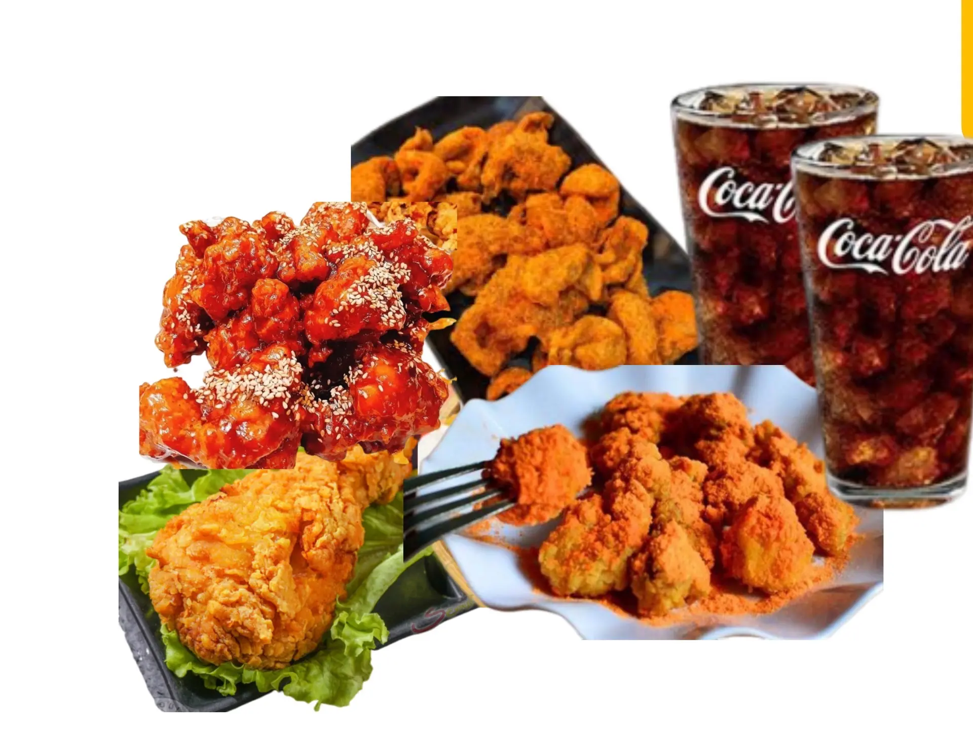 Hình ảnh Da, Sụn, Gà viên, Gà Miếng Sốt Hàn (150)+ 2 Ly CoCa L