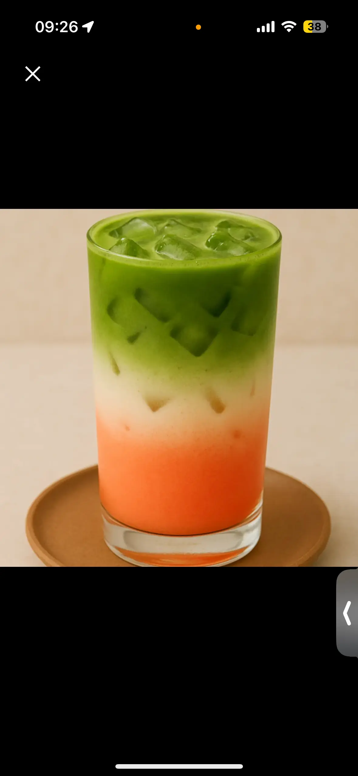 Hình ảnh Latte matcha đào