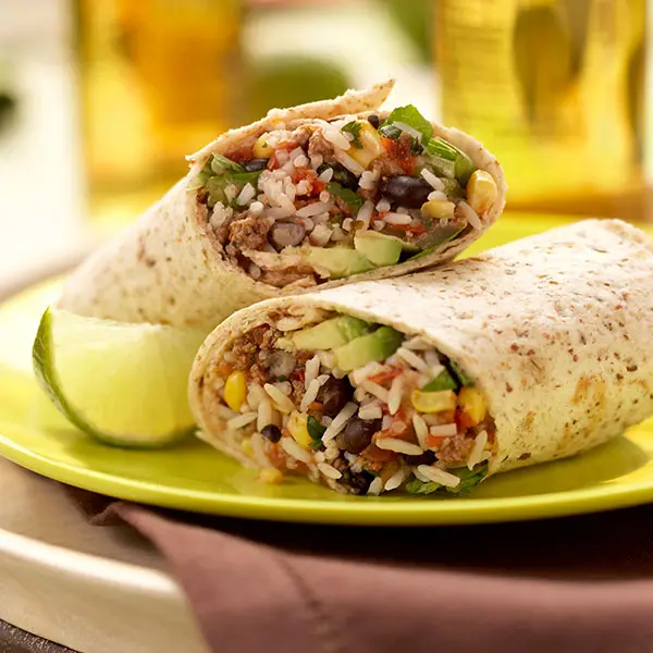 Hình ảnh 9B. BURRITOS BEEF WITH FRIES RICE VEGGIES