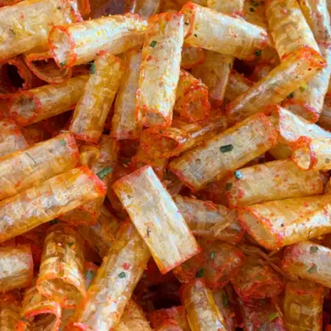 Hình ảnh bánh tráng ống sate tôm 