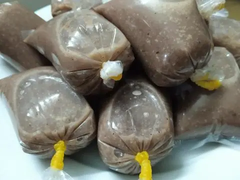 Hình ảnh sinh tố bịch  - đậu đỏ nước cốt dừa 