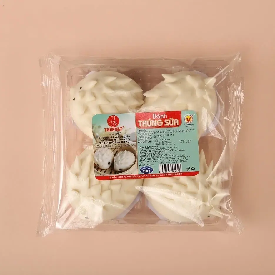 Hình ảnh Bánh Bao Tạo Hình Con Nhím Trứng Sữa (Gói 4 cái)