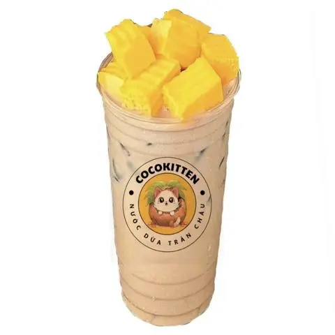 Hình ảnh Trà sữa pudding + rau câu sợi (500ml)