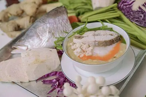 Hình ảnh Cháo Cá chẽm khoai môn