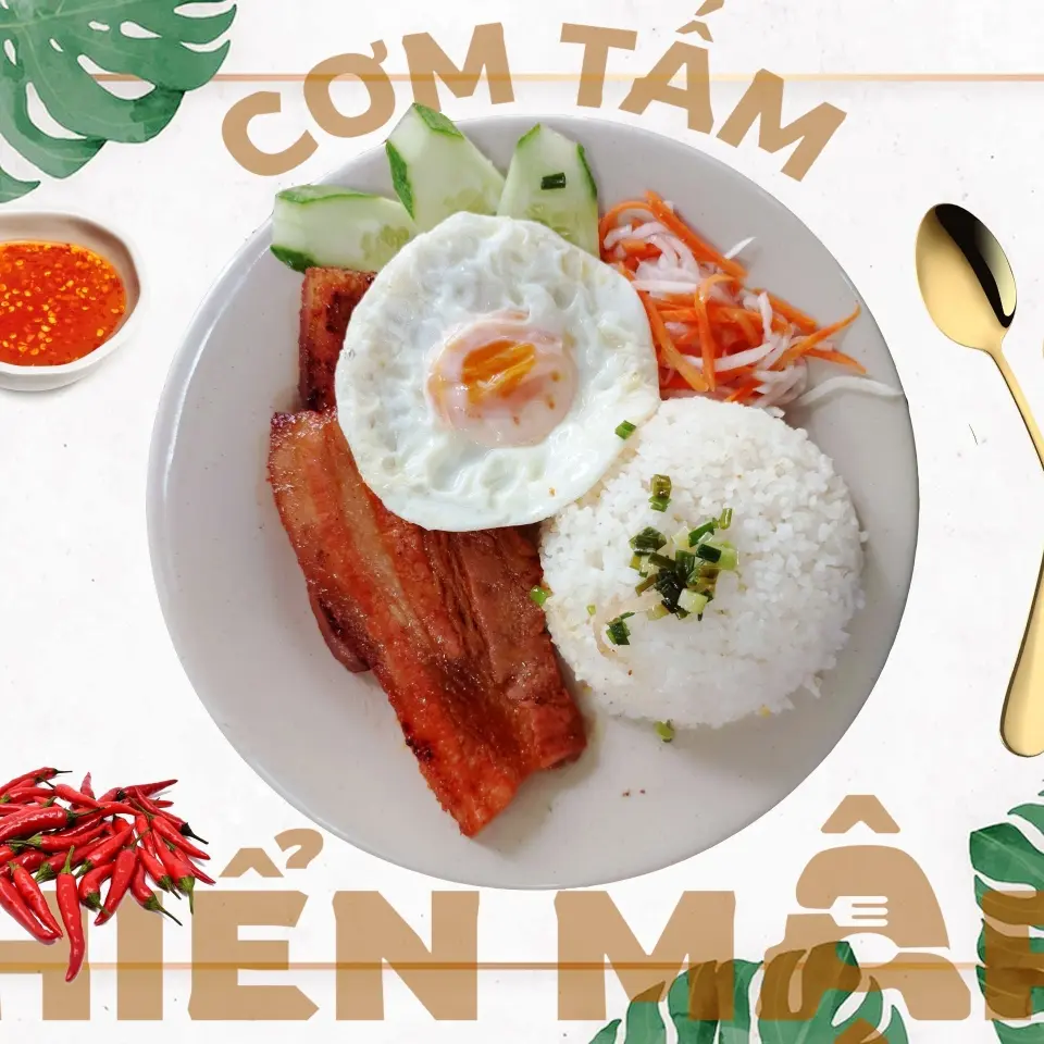 Hình ảnh Cơm ba rọi trứng