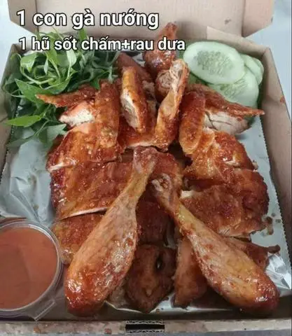 Hình ảnh 1 con gà nướng 
