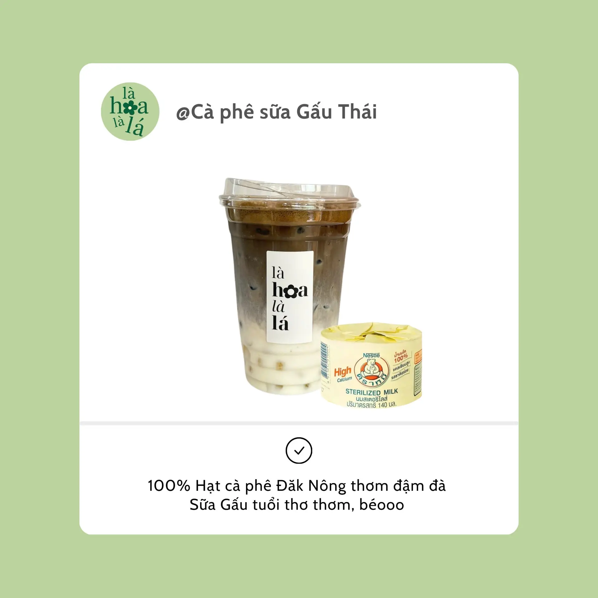 Hình ảnh Cafe Sữa Gấu Thái