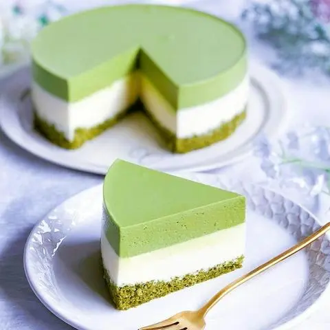 Hình ảnh Mousse Sữa Chua Matcha Miếng