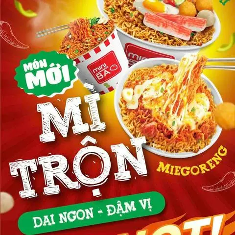 Hình ảnh Mì trộn vì gà phô mai cay