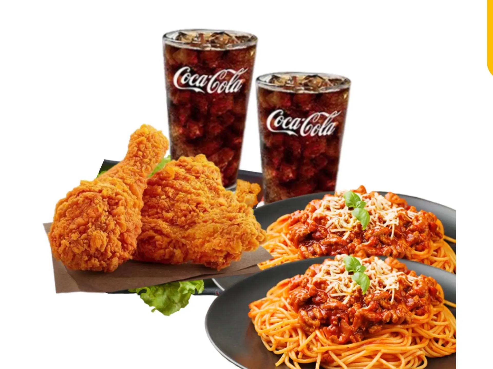 Hình ảnh Combo 2 Mỳ Ý + 2 Gà Rán + 2 nước 