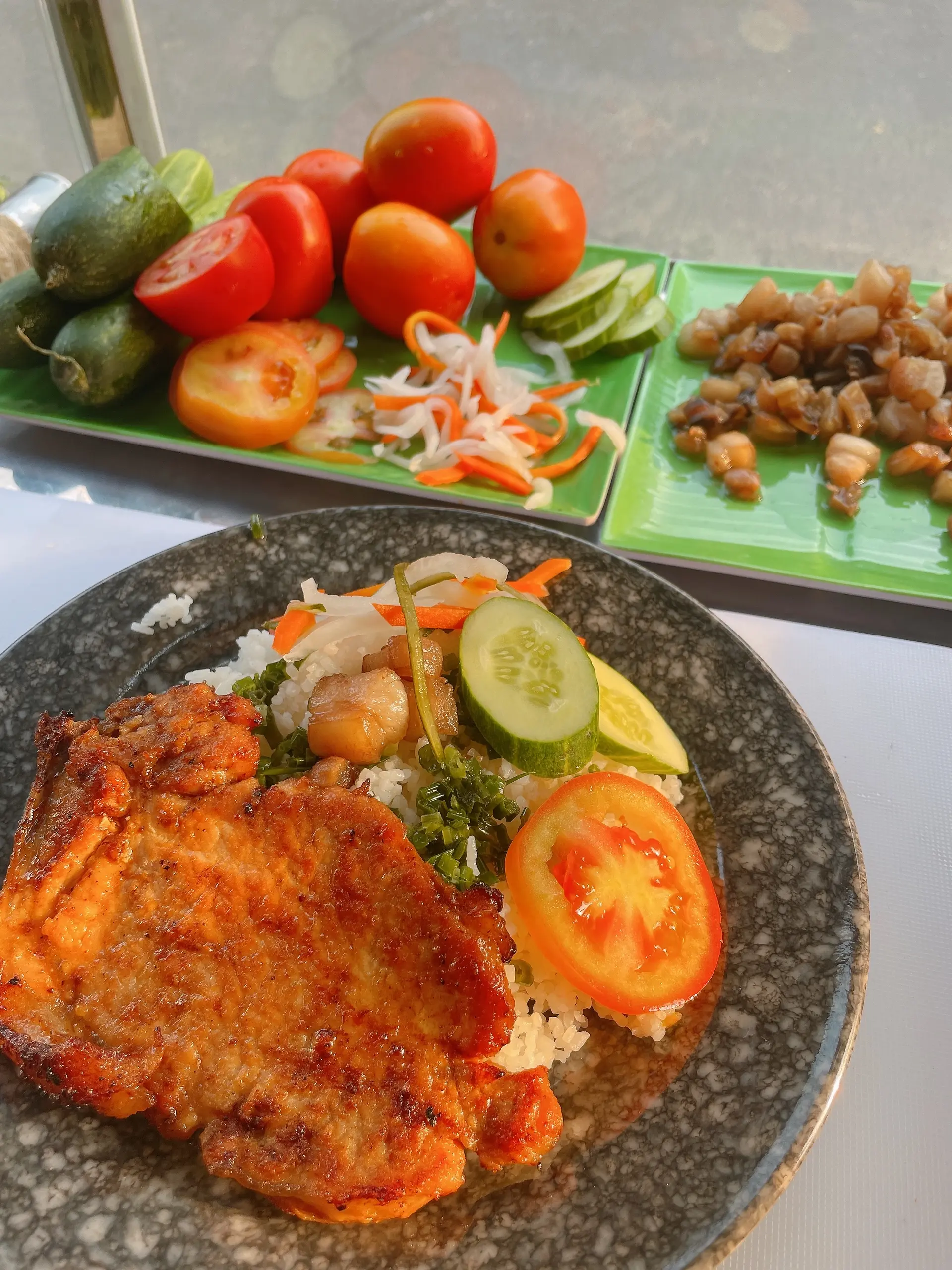 Hình ảnh Cơm sườn + nước sâm