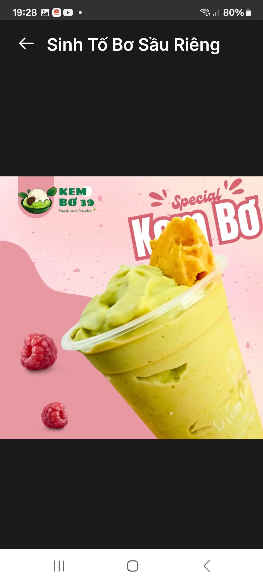 Hình ảnh Sinh Tố Bơ Sầu Riêng
