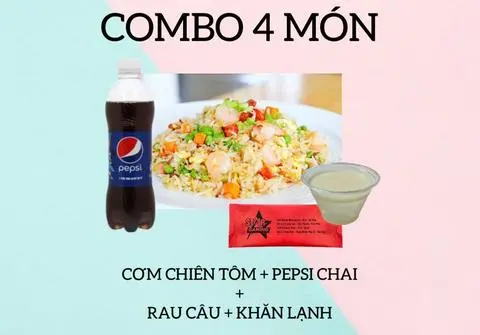 Hình ảnh CB Cơm chiên tôm + Pepsi chai+ Rau câu+ Khăn lạnh