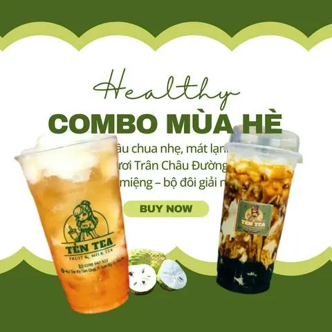Hình ảnh Combo Mùa Hè: 1 Trà Mãng Cầu + 1 Sữa Tươi Trân Châu Đường Đen Tiết kiệm 12%