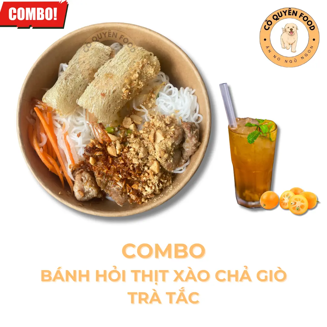 Hình ảnh COMBO BÁNH HỎI THỊT XÀO CHẢ GIÒ TRÀ TẮC