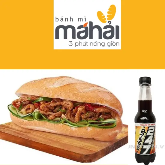 Hình ảnh Combo Bánh Mì Nhiều Chả Cá + Wake Up 247