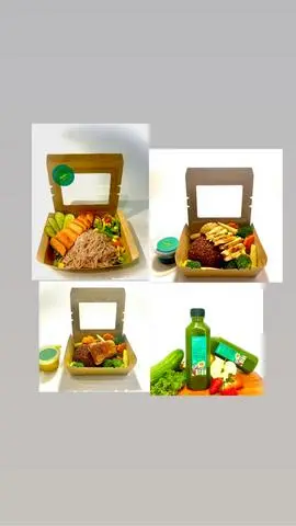Hình ảnh Combo 3 người (1 bún gạo lứt bò, 1 cơm gà, 1 cơm cá hồi + 2 chai nước ép bất kì (khách có thể tự chọn)