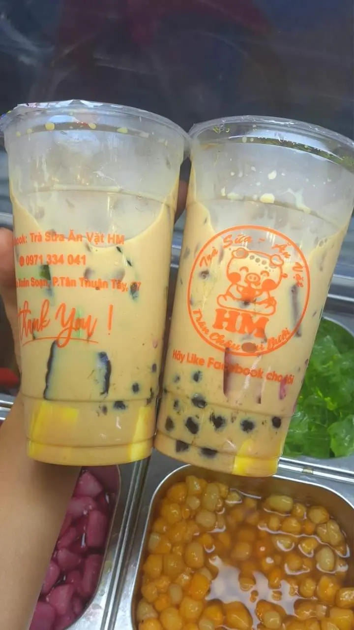 Hình ảnh trà sữa truyền thống full topping