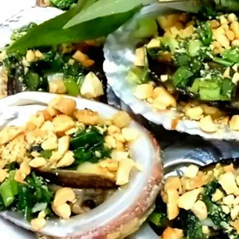 Hình ảnh Bào ngư nướng mỡ hành phần 2 con