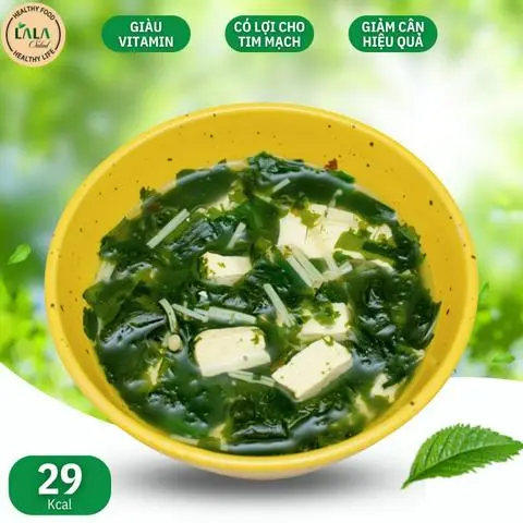 Hình ảnh Canh rong biển tàu hũ chay - 50kcal
