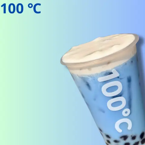 Hình ảnh Trà sữa hoa đậu biếc + Kem (L)