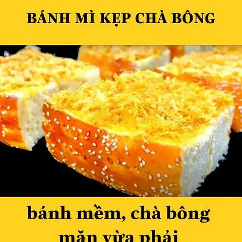 Hình ảnh Bánh Mì Kẹp Chà Bông Sốt Dầu Trứng