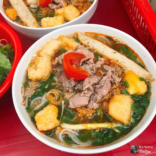 Hình ảnh bún chan bò đậu