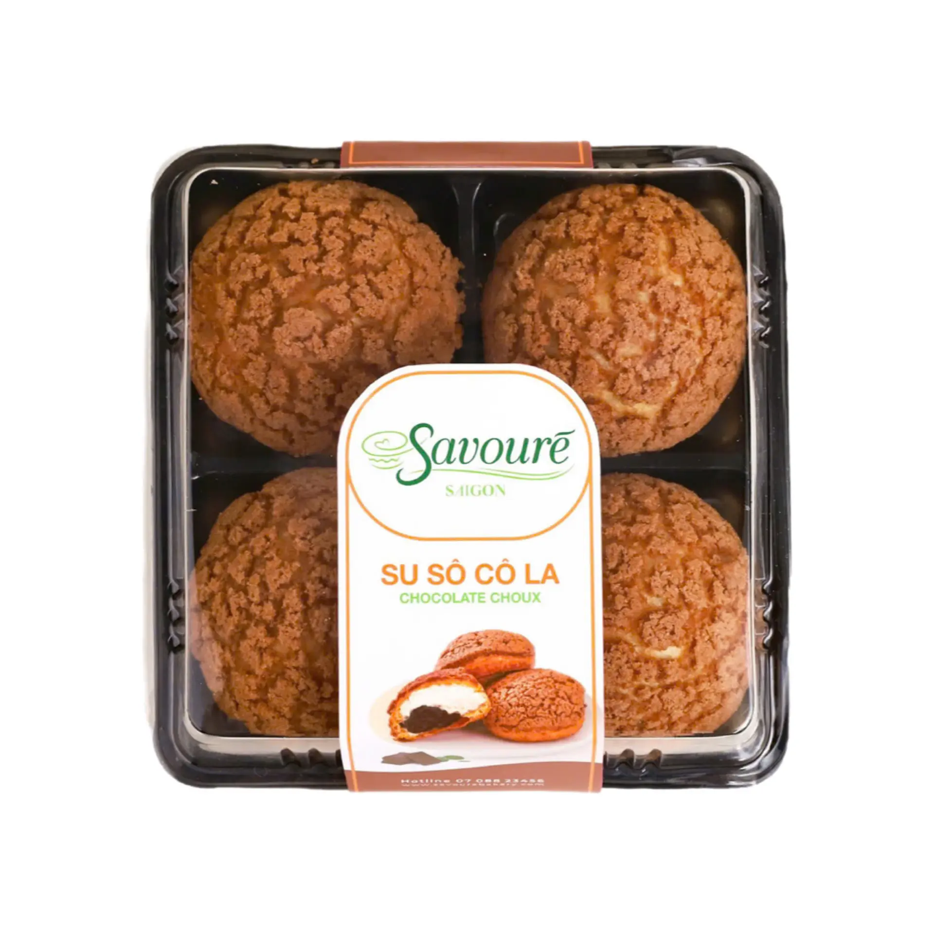 Hình ảnh Bánh Su Kem Sô Cô La 2 Nhân - Chocolate Cookies Choux 