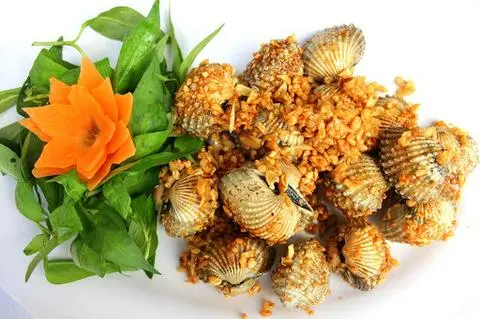 Hình ảnh sò huyết cháy tỏi (bắp, tép mỡ)