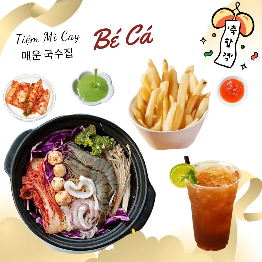 Hình ảnh Combo C - 1 Mì Cay x 1 Khoai Tây Chiên x 1 Trà Chanh