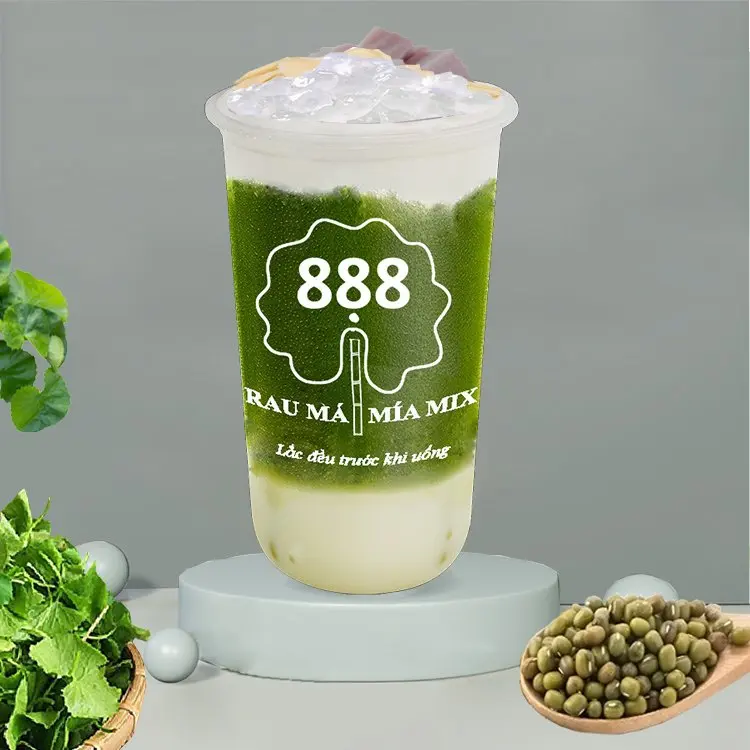 Hình ảnh CB7: Rau Má mix đậu xanh, khoai môn, thạch dừa , hạnh nhân 