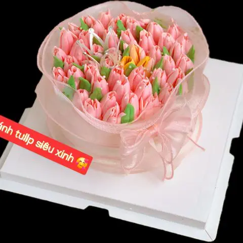 Hình ảnh BÁNH KEM HOA TULIP SIÊU XINH 12cm