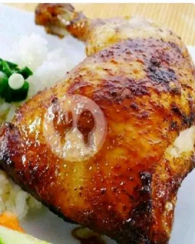 Hình ảnh Cơm đùi gà cháy tỏi size lớn 