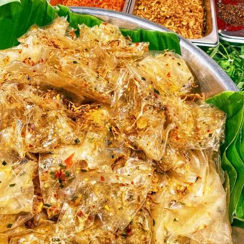 Hình ảnh Bánh Tráng Dẻo Vò Hành Muối Ớt Phơi Sương 400g