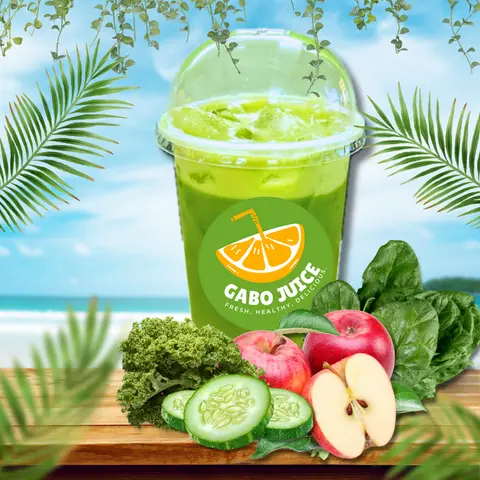 Hình ảnh Nước Ép Cải Xoăn Bó Xôi Dưa Leo Táo Detox - D5