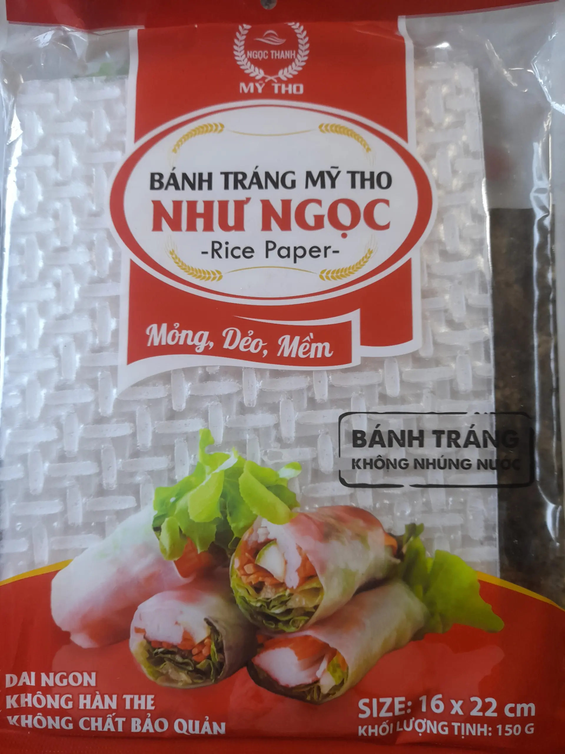 Hình ảnh Bánh tráng mỹ tho NHƯ NGỌC 150g