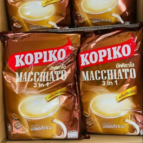 Hình ảnh Cafe sữa Kopiko Macchiato 3 in 1 Thái Lan (Bịch 480g) 