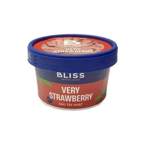 Hình ảnh Kem Dâu Tây Nhật Sorbet 80ml Bliss Premium Gelato